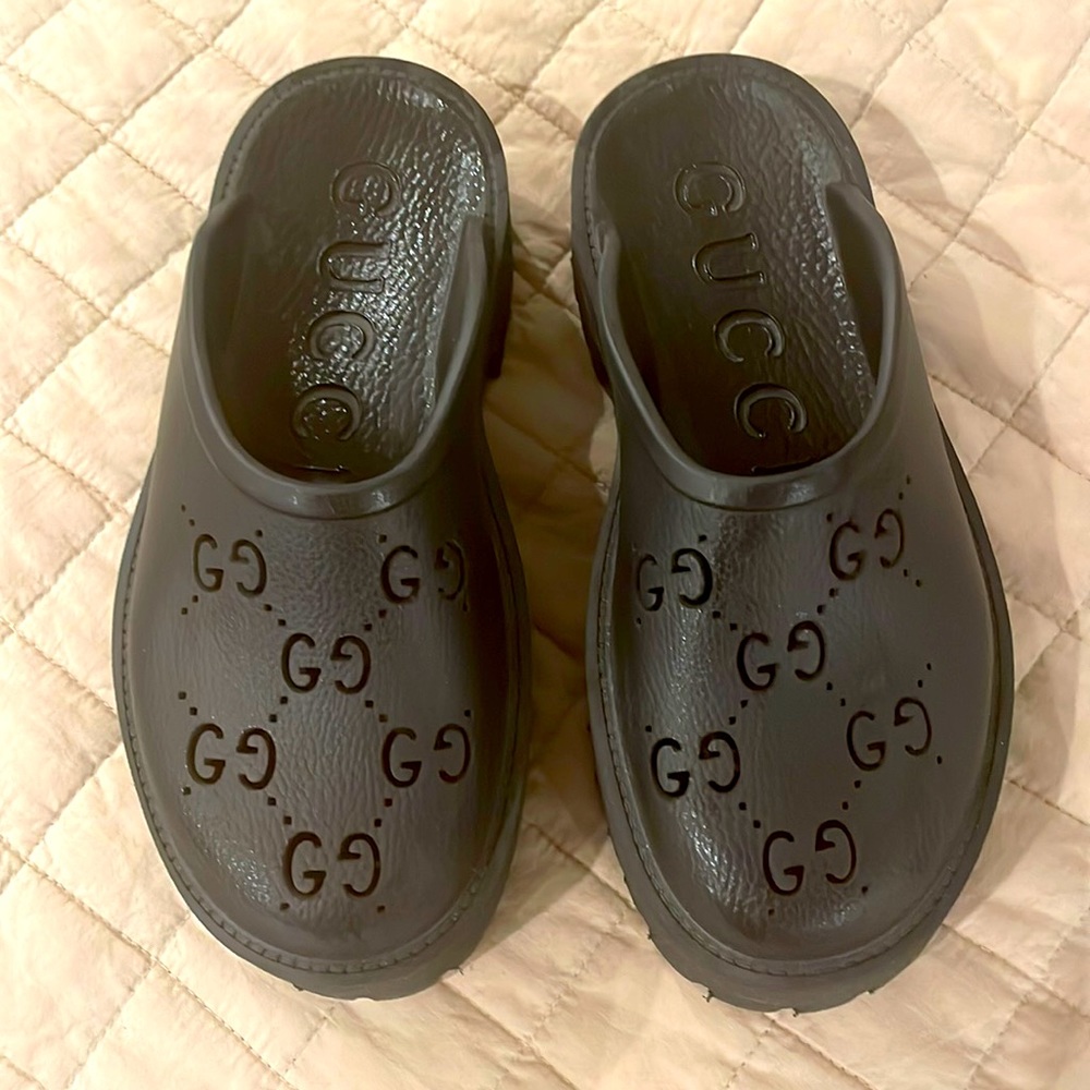 GG slip on sandal, black, size 38